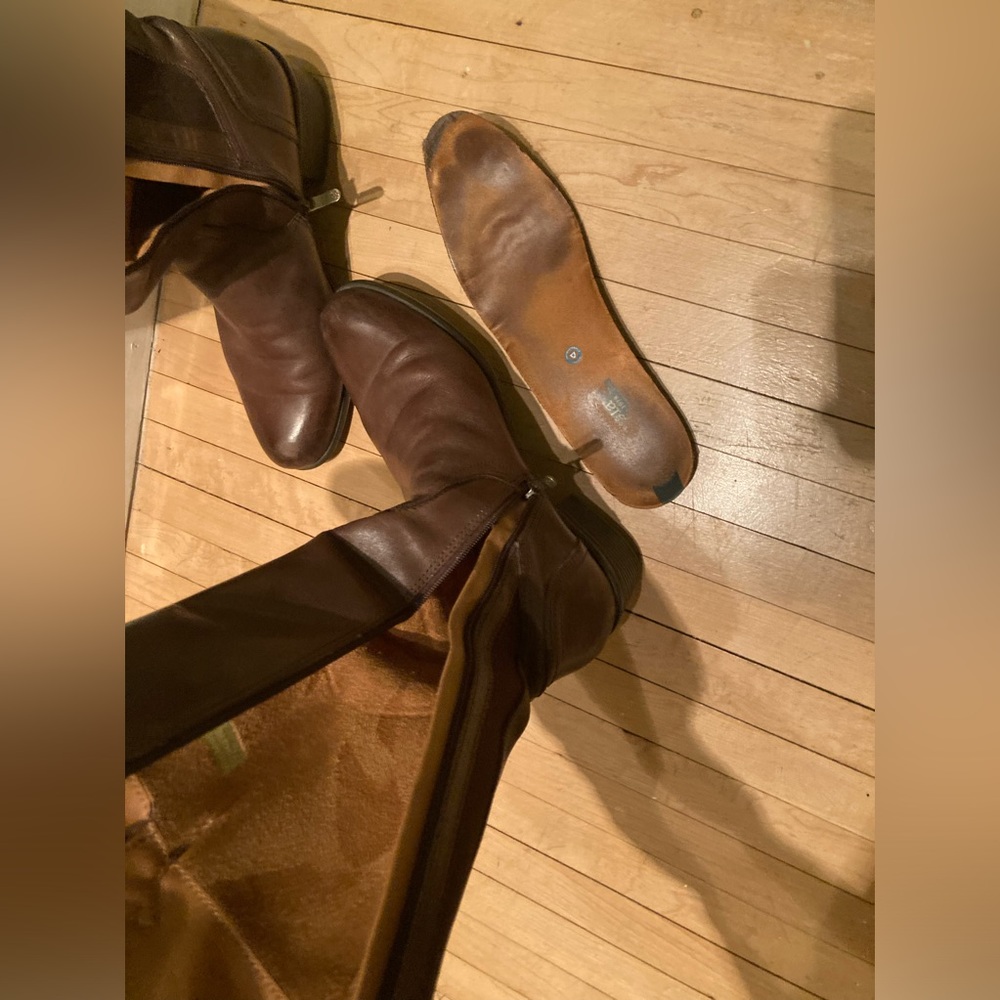 Bussola leather tall brown boots (Antwerpen) (EUR size 39; US 9). - Picture 6 of 12